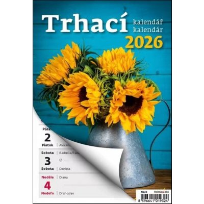 nástěnný Týdenní trhací A5, Týždenný trhací kalendár A5 / 21,3cm x 2026 – Zboží Dáma