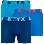 Styx pánské boxerky long sportovní guma modré (U9676869) 3Pack – Zboží Dáma
