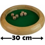 Hrací plato na kostky: dřevo a plátno 30 cm Dice Tray – Zboží Živě