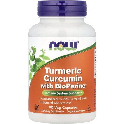 Now Foods Turmeric Curcumin BioPerine 90 veg kapslí – Hledejceny.cz