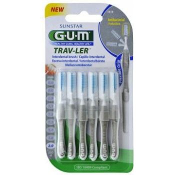 GUM Trav-Ler mezizubní kartáčky s chlorhexidinem cylindrický 2,0 mm 6 ks blistr