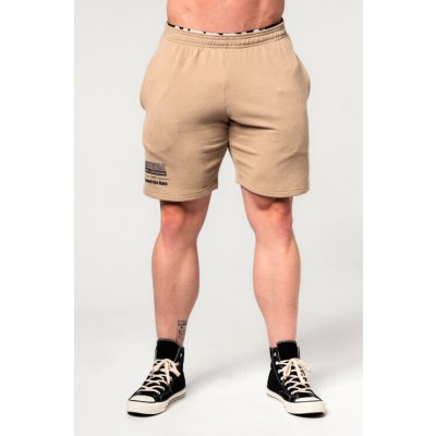 Nebbia pánské šortky Gym Sweatshorts GYM BRO Light Brown – Sleviste.cz