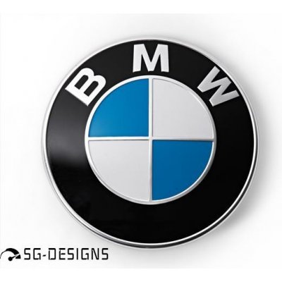 Znak BMW na kufr modrá a bílá (74mm) – Zboží Mobilmania