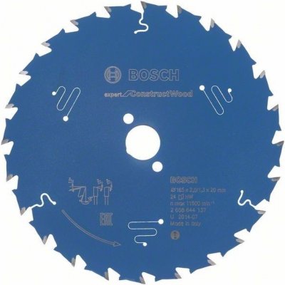 Bosch Pilový kotouč Expert for Construct Wood; 165 x 20 x 2,0 mm, 24 2608644137 – Zboží Mobilmania