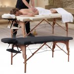 inSPORTline Orashi Masérské lehátko186 x 60 x 62,5 - 85,5 cm 2-dílné dřevěné černá – Hledejceny.cz
