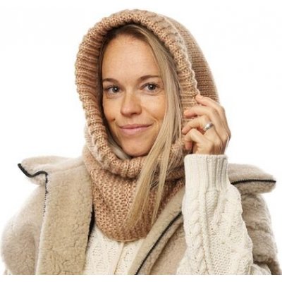 Vlnka pletená vlněná kapuce Supersoft merino Alvear béžová – Zboží Dáma