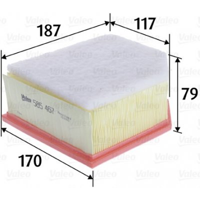 VALEO Vzduchový filtr 585467 – Hledejceny.cz
