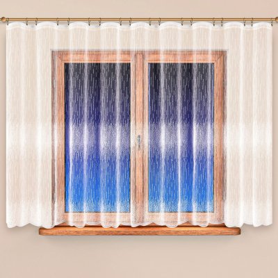 Olzatex kusová záclona BERGITA jednobarevná bílá, výška 160 cm x šířka 300 cm (na okno) – Zboží Mobilmania
