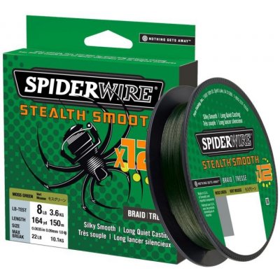SpiderWire šňůra Stealth Smooth 12 Zelená 150m 0,06mm 5,4kg – Hledejceny.cz