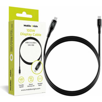 Mobile Origin MO-100WDC-CB2 100W Display USB-C to USB-C 1,5m – Sleviste.cz