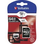 Verbatim microSDXC class 10 64 GB microSDXC Class 10 44084 – Zboží Živě