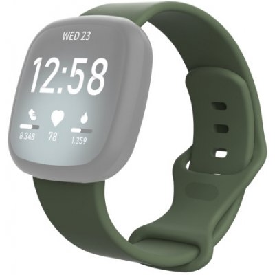 PROTEMIO BUTTERFLY Silikonový řemínek pro Fitbit Versa 3 / Fitbit Sense tmavě zelený 38607 – Hledejceny.cz