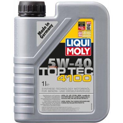 Liqui Moly TOP TEC 4100 5W-40 1 l 9510 – Zboží Mobilmania