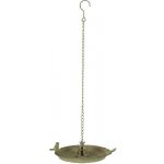 Esschert Design Závěsné pítko Aged Metal se dvěma ptáčky 24 x 24 x 8 cm kov zelená patina – Hledejceny.cz