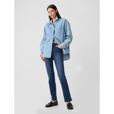 GAP Džíny straight Mid Rise Classic Tmavě modré – Hledejceny.cz