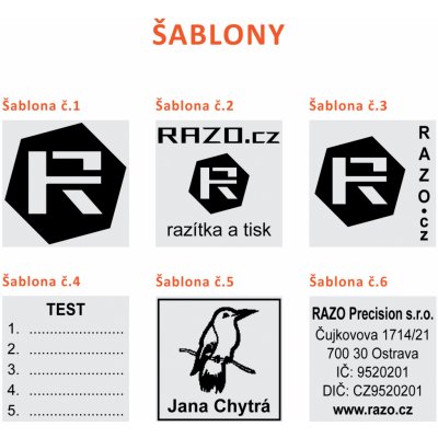 RAZO Štoček do razítka 24 x 24 mm (S-524T; S-Q24; 9425) – Zboží Živě