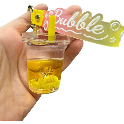 Přívěsek na klíče Bubble Tea ovoce 6 cm Druh Citrón – Zbozi.Blesk.cz