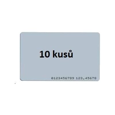 ISO karta 10-pack , RFID 125 kHz, RO, vytisknuté číslo tagu na kartě (RFID-CARD-LF-PACK) – Zboží Živě