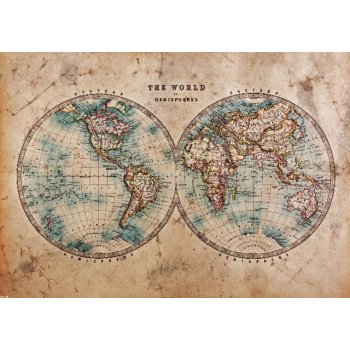 Coloriqa fototapeta Stará mapa světa 2507 Materiál: Samolepící tapeta, Rozměr: 152,5 x 104 cm M