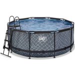 Exit Toys Frame Pool s kartušovou filtrací 360 x 122cm Stone Grey – Hledejceny.cz