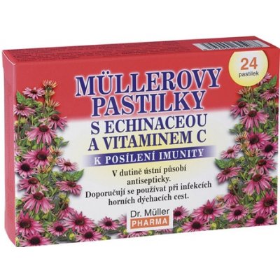 Dr. Müller Müllerovy pastilky s echinaceou a Vitamínem C 24 ks – Zboží Mobilmania