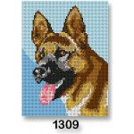 VTC Vyšívací předloha 70246 1309 německý ovčák na modré 18x24cm – Hledejceny.cz