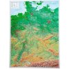 Nástěnné mapy Georelief Německo - plastická mapa 60 x 80 cm Varianta: bez rámu, Provedení: plastická mapa