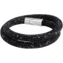 Swarovski náramek STARDUST BLACK DOUBLE temně zářivý 5089844