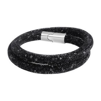 Swarovski náramek STARDUST BLACK DOUBLE temně zářivý 5089844