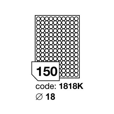 Rayfilm R0100.1818KA samolepící kulaté průměr 18mm bílé 100 listů – Hledejceny.cz