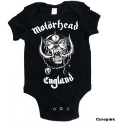 Dětské body tričko Motörhead England černé CurePink kojenecké body -  Nejlepší Ceny.cz