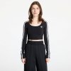 Dámská Trička adidas Adicolor 3 Stripes Long Sleeve Crop Black