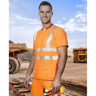 Ardon tričko SIGNAL výstražné krátký rukáv H5907 Oranžová odstíny 2XL – Zboží Dáma