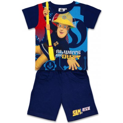 Setino chlapčenský letný set kraťasy a tričko Požiarnik Sam tmavo modrá – Zboží Mobilmania