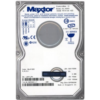 Maxtor 160GB PATA IDE/ATA 3,5", 6L160P0