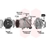 Kompresor klimatizace VAN WEZEL 7600K018