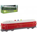 Teddies Lokomotiva/Vlak plast 23cm na baterie se zvukem se světlem 2 barvy v krabičce 27x11x8cm – Hledejceny.cz