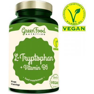 GreenFood L-Tryptophan + Vitamin B6 90 tablet – Hledejceny.cz