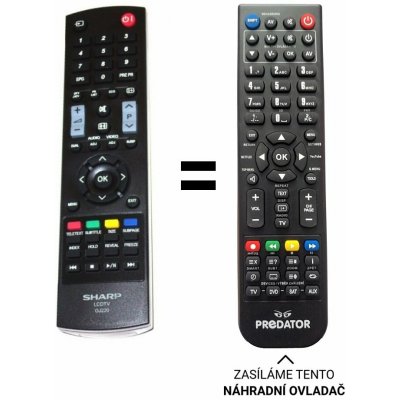 Dálkový ovladač Predátor Sharp LC37P55E, LC-37P55E – Zboží Živě