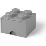 LEGO® Box 4 šuplík 25x25x18cm sv.šedý – Zboží Dáma