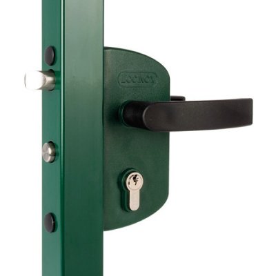 Zámek LOCINOX pro zahradní branky LAKZ P1 | pro hranatý profil 40 mm | zelená RAL 6005 – Zbozi.Blesk.cz