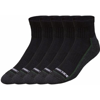 PARKSIDE Pánské pracovní ponožky, 5 párů (43/46, černá/šedá/zelená)