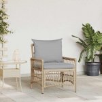 Omaxi 882301 Zahradní křeslo Béžová 60 x 70 x 78cm polyratan – Hledejceny.cz