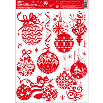 Okenní fólie MFP Paper vánoce glitr VA013 30x42cm – Hledejceny.cz