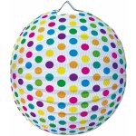 Lampion 25cm kulatý barevný puntík – Zbozi.Blesk.cz