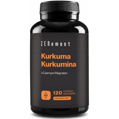 Zenement Extrakt z kurkumy a kurkuminu s černým pepřem 120 veganských kapslí – Hledejceny.cz
