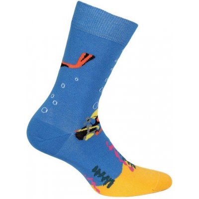 Veselé barevné bavlněné ponožky s motivem potápěče