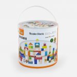 Viga dřevěná stavebnice 100 kostek – Zboží Mobilmania