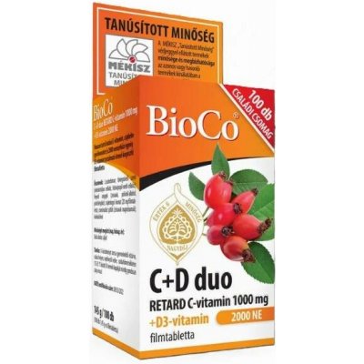 BioCo C+D duo RETARD C-vitamin 1000 mg + D3-vitamin 2000 IU 100 tablet – Hledejceny.cz