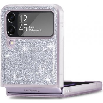 Pouzdro JSM GLIT TER Ochranné Samsung Galaxy Z Flip4 5G stříbrné